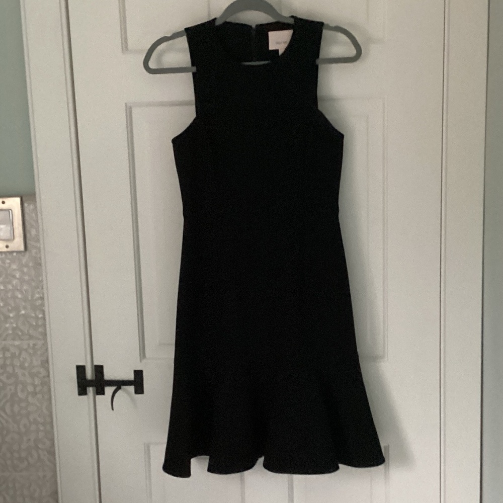 Cinq a Sept Black Knit Drop Waist Dress